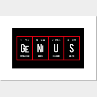 Genius - Periodic Table of Elements Posters and Art